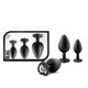 Blush Novelties Bling Plugs Training Kit Black with White Gems - Product SKU BN395835