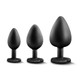 Bling Plugs Training Kit Black with White Gems by Blush Novelties - Product SKU BN395835