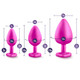 Bling Plugs Training Kit Pink with White Gems Best Sex Toys