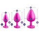 Bling Plugs Training Kit Pink with White Gems by Blush Novelties