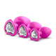 Bling Plugs Training Kit Pink with White Gems by Blush Novelties - view 3