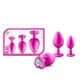 Bling Plugs Training Kit Pink with White Gems by Blush Novelties - view 4