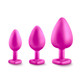 Bling Plugs Training Kit Pink with White Gems by Blush Novelties - Product SKU BN395830