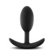 Luxe Wearable Vibra Slim Plug Medium Black by Blush Novelties - Product SKU BN11865