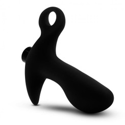 Anal Adventures Platinum Silicone Vibrating Prostate Massager 1 Black by Blush Novelties