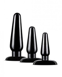 Anal Adventures Basic Plug Kit Black by Blush Novelties