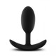 Blush Novelties Anal Adventures Platinum Silicone Vibra Slim Plug Medium Black - Product SKU BN11875
