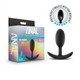 Anal Adventures Platinum Silicone Vibra Slim Plug Medium Black by Blush Novelties - Product SKU BN11875