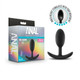 Anal Adventures Platinum Silicone Vibra Slim Plug Medium Black by Blush Novelties - view 2