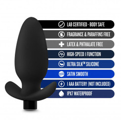 Anal Adventures Platinum Silicone Saddle Plug Black by Blush Novelties
