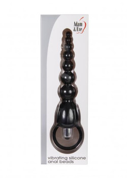 Vibrating Silicone Anal Beads Black Sex Toys