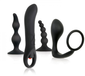 Intro To Prostate Kit 4 Piece Black Adult Sex Toy