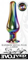 Rainbow Metal Plug Large by Evolved Novelties