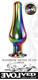 Rainbow Metal Plug Large by Evolved Novelties