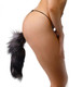 Tailz Grey Foxy Faux Fox Tail Butt Plug Black White by XR Brands