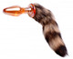 Tailz Faux Fox Tail Orange Glass Anal Plug by XR Brands - view 2