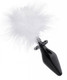Tailz Fluffer Bunny Tail Glass Anal Plug by XR Brands - Product SKU XRAE271