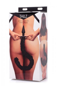 Bad Kitty Silicone Cat Tail Anal Plug Black Best Sex Toys