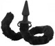Bad Kitty Silicone Cat Tail Anal Plug Black by XR Brands - Product SKU XRAE285