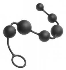 Serpent 6 Silicone Beads Of Pleasure Black by XR Brands