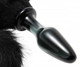 Tailz Midnight Fox Glass Butt Plug With Tail Black by XR Brands