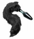 Tailz Midnight Fox Glass Butt Plug With Tail Black by XR Brands - Product SKU XRAE391