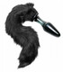Tailz Midnight Fox Glass Butt Plug With Tail Black by XR Brands - view 2