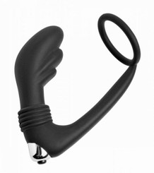 Nova Prostate Massager and Erection Ring Black by XR Brands