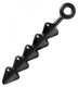 Spades XL Anal Beads Black by XR Brands - Product SKU XRAE451