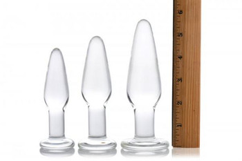 Prism Dosha 3 Piece Glass Anal Plug Kit Adult Toys