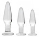 Prism Dosha 3 Piece Glass Anal Plug Kit by XR Brands - Product SKU XRAE599