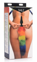 Tailz Rainbow Tail Silicone Butt Plug Adult Toy