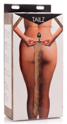 Extra Long Mink Tail Metal Anal Plug Brown Best Sex Toys