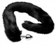 XR Brands Extra Long Mink Tail Metal Anal Plug Black - Product SKU XRAF424