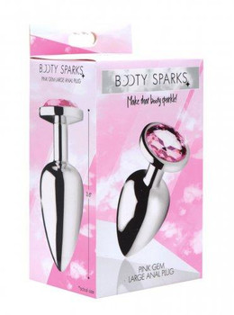 Booty Sparks Pink Gem Large Anal Plug by XR Brands