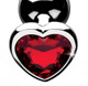 Booty Sparks Red Heart Gem Anal Plug Large by XR Brands - view 4