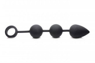 Tom Of Finland Weighted Anal Ball Beads Black by XR Brands