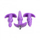 XR Brands Trinity Vibes 4 Piece Vibrating Anal Plug Set Purple - Product SKU XRAF832P