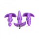 Trinity Vibes 4 Piece Vibrating Anal Plug Set Purple by XR Brands - view 3