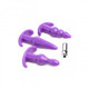 Trinity Vibes 4 Piece Vibrating Anal Plug Set Purple by XR Brands - view 4