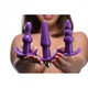 Trinity Vibes 4 Piece Vibrating Anal Plug Set Purple by XR Brands - Product SKU XRAF832P