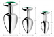 XR Brands Booty Sparks Emerald Green Gem Anal Plug Set - Product SKU XRAG190