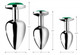 Booty Sparks Emerald Green Gem Anal Plug Set by XR Brands - view 3