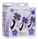 Booty Sparks Violet Flower Gem Anal Plug Set by XR Brands