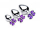Booty Sparks Violet Flower Gem Anal Plug Set by XR Brands - Product SKU XRAG205