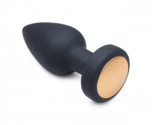 Booty Sparks Silicone LED Plug Vibrating Medium Black by XR Brands