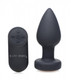 Booty Sparks Silicone LED Plug Vibrating Medium Black by XR Brands - Product SKU XRAG253M