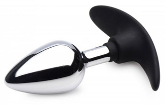 The Master Series Dark Invader Metal & Silicone Anal Plug Medium Sex Toy For Sale