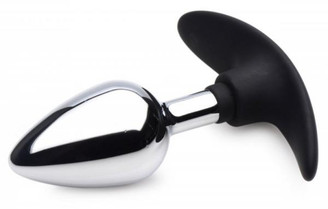 Master Series Dark Invader Metal & Silicone Anal Plug Medium by XR Brands
