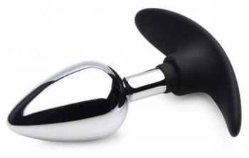 Master Series Dark Invader Metal & Silicone Anal Plug Medium by XR Brands